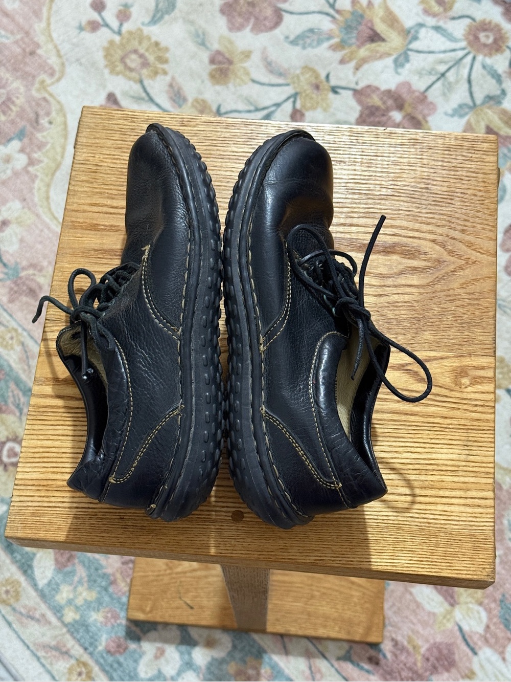 Born Shoes Womens 9.5 Black Leather Lace Up Comfort Oxford Casual Walking Shoes - Picture 6 of 13